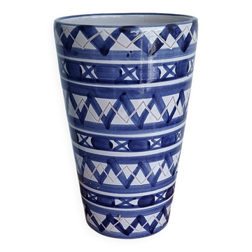 Blue and White Ceramic Decorative Vase Robert Picault
