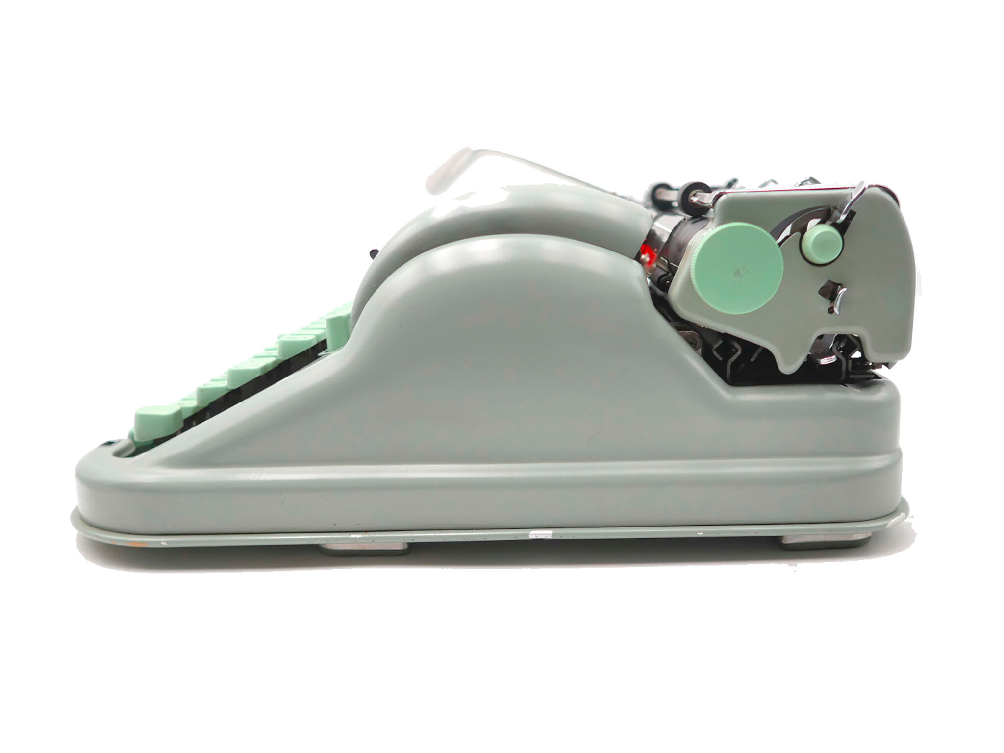 Hermes 3000 Green Typewriter Revised with New Ribbon