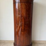 Somno “Column” or Cylindrical Cabinet, in flamed mahogany, Copenhagen, 1830-1840