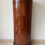 Somno “Column” or Cylindrical Cabinet, in flamed mahogany, Copenhagen, 1830-1840