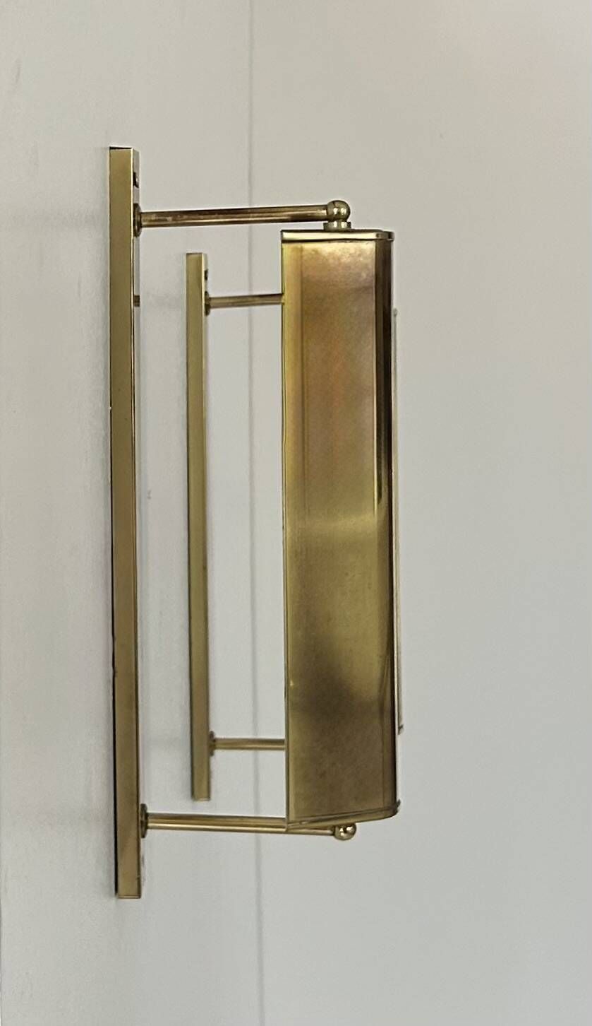 Pair of vintage adjustable brass wall lights, France, 1960s