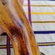 Carved wooden ring holder signed 70s