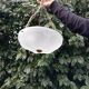 Frosted glass basin pendant light with column decor, art deco style
