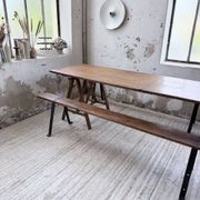 XXL trestle farm table 4m and its benches
