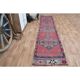 Pink Vintage Turkish Oushak Handmade Wool Tribal Runner Rug 85x378