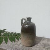 Beige ceramic vase signed Pierre Grau