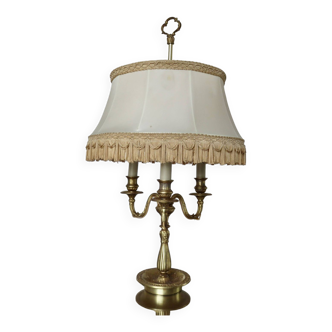 Empire style hot water bottle lamp with 3 lights in gilded bronze