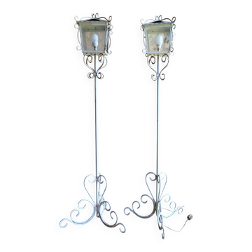 Wrought iron floor lamp (*2)
