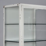 Iron and glass medical display cabinet 1930s