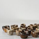 24 flambéed ceramic snail cups