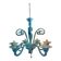 Italian Light Blue Murano Style Glass Chandelier