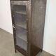 Industrial Iron Cabinet with Mesh Door, 1960s