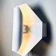 Geometric Sculptural Wall Lamp In White By Dijkstra Lampen, The Netherlands, 1980S
