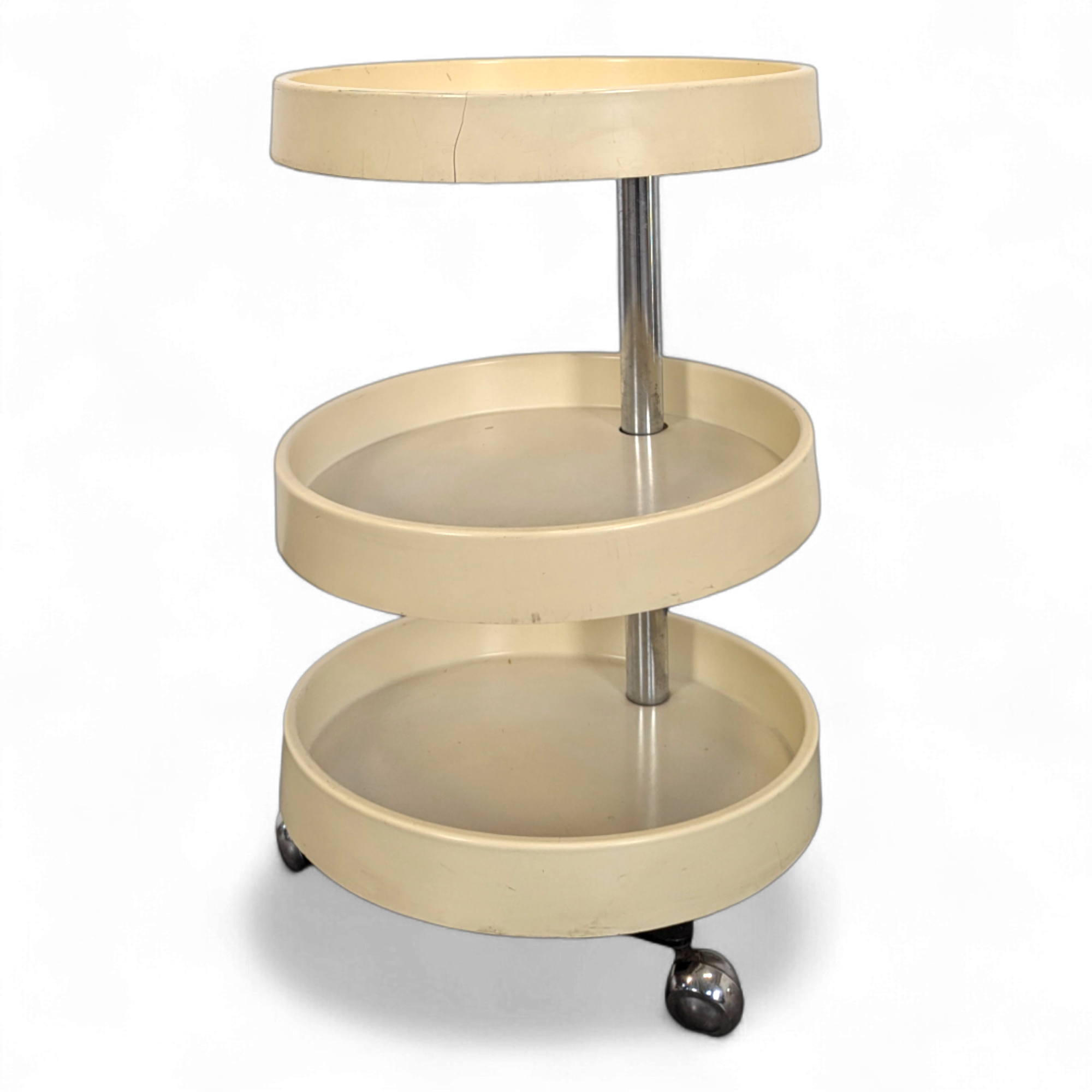 Space Age rolling dessert trolley
