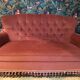 Sofa padded in old pink velvet