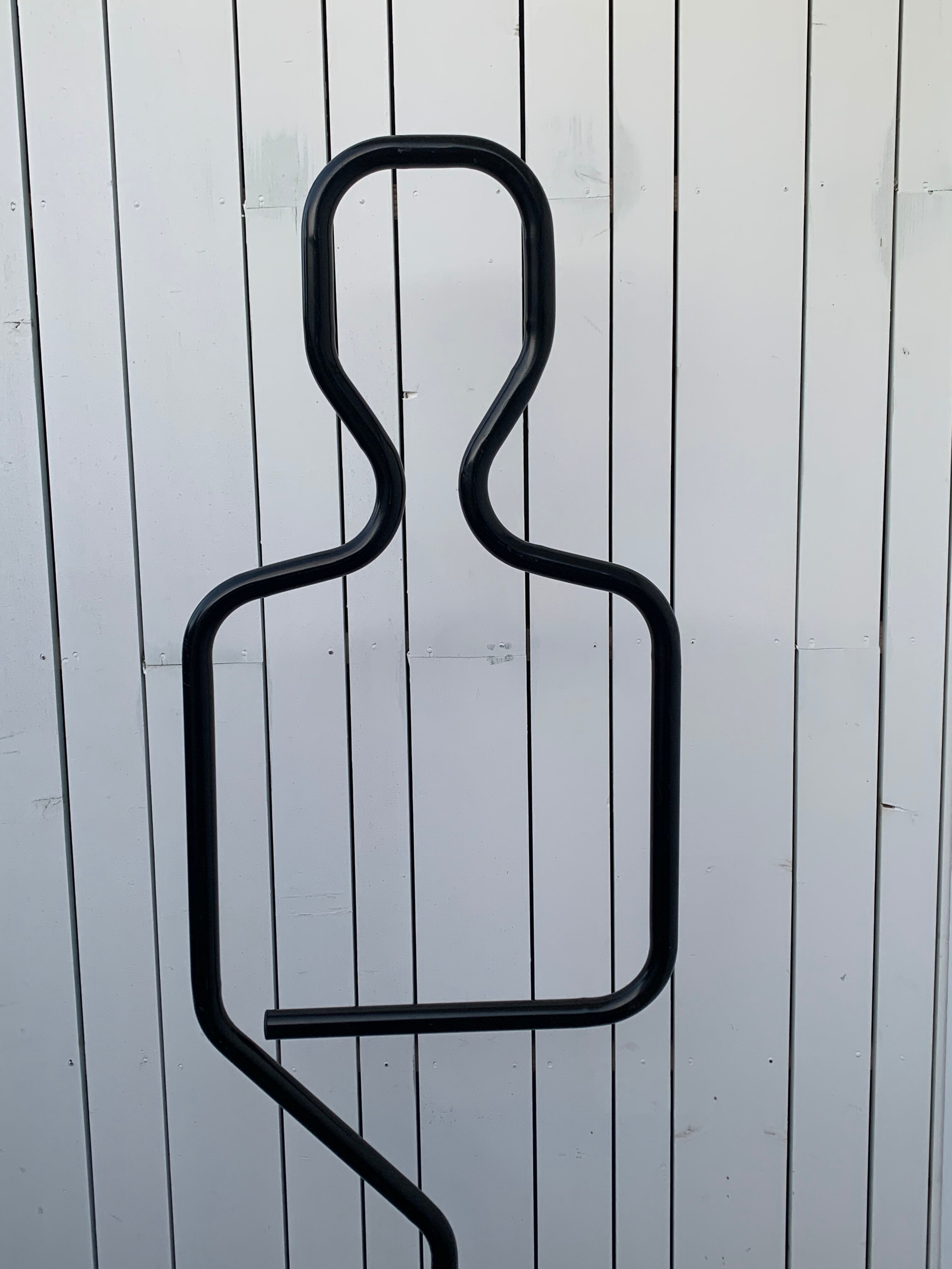 Black metal bedroom or night valet silhouette