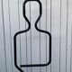 Black metal bedroom or night valet silhouette