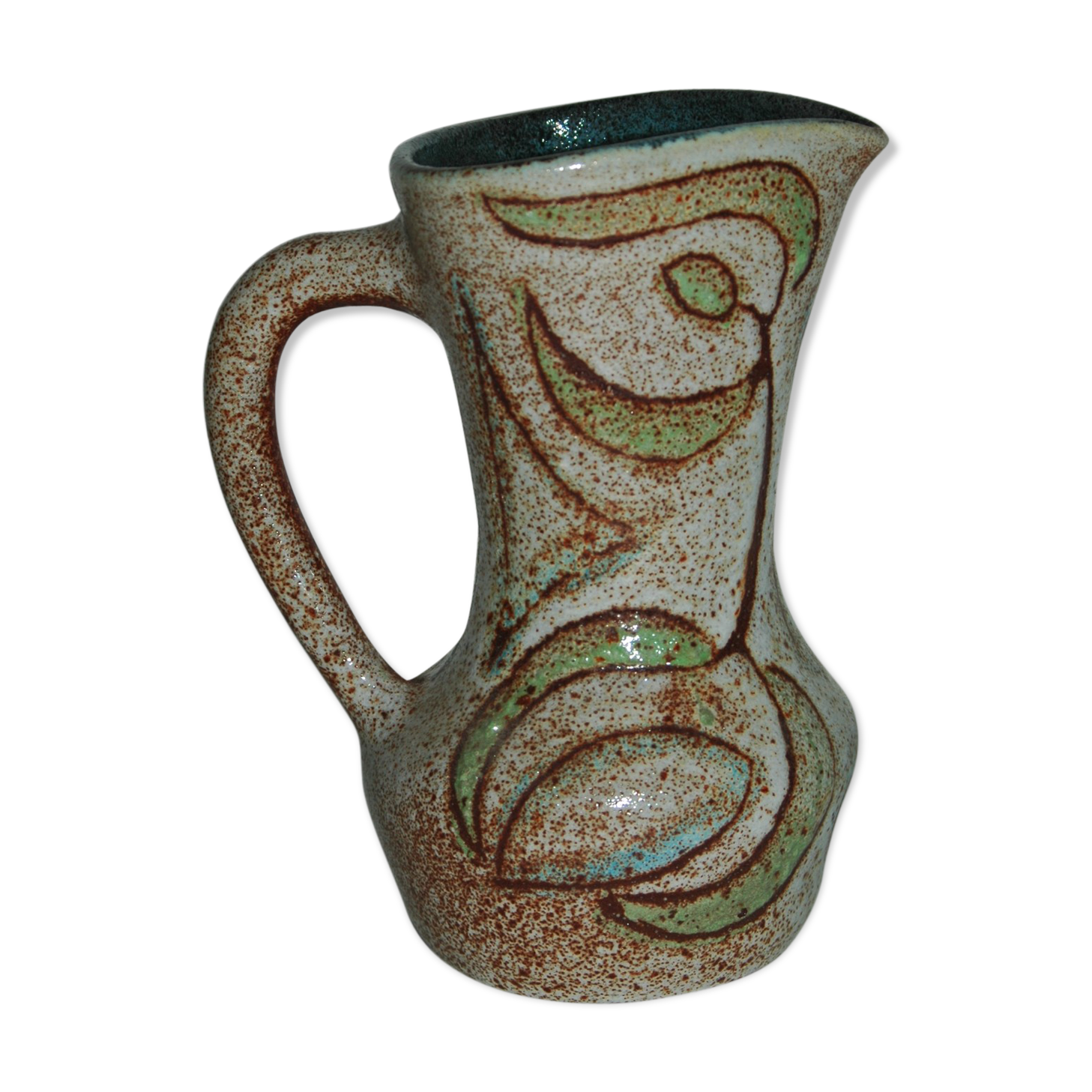 Pitcher ceramic vase zoomorphic bird Accolay 1960