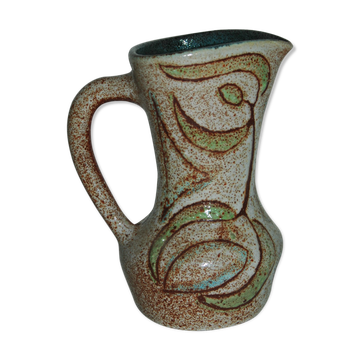 Pichet vase céramique zoomorphe oiseau Accolay 1960
