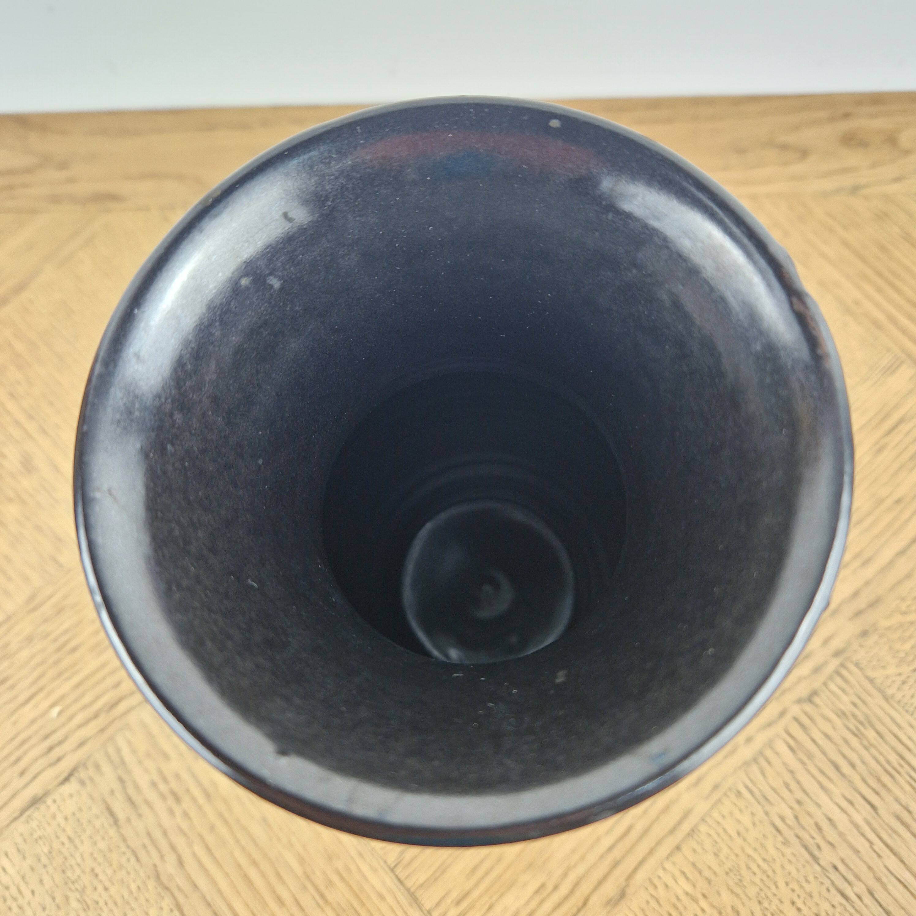 Vase handmade, registered design, Germany, vintage pottery.