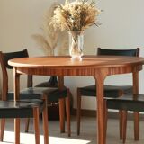 Round dining table with extension - McIntosh - 60s