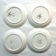 Set of 4 coffee cups with 4 saucers signed Sarreguemines model FOX TROTT
