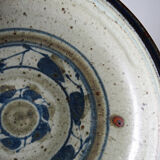 Vintage 1960s-1970s pyrite art stone fruit bowl.