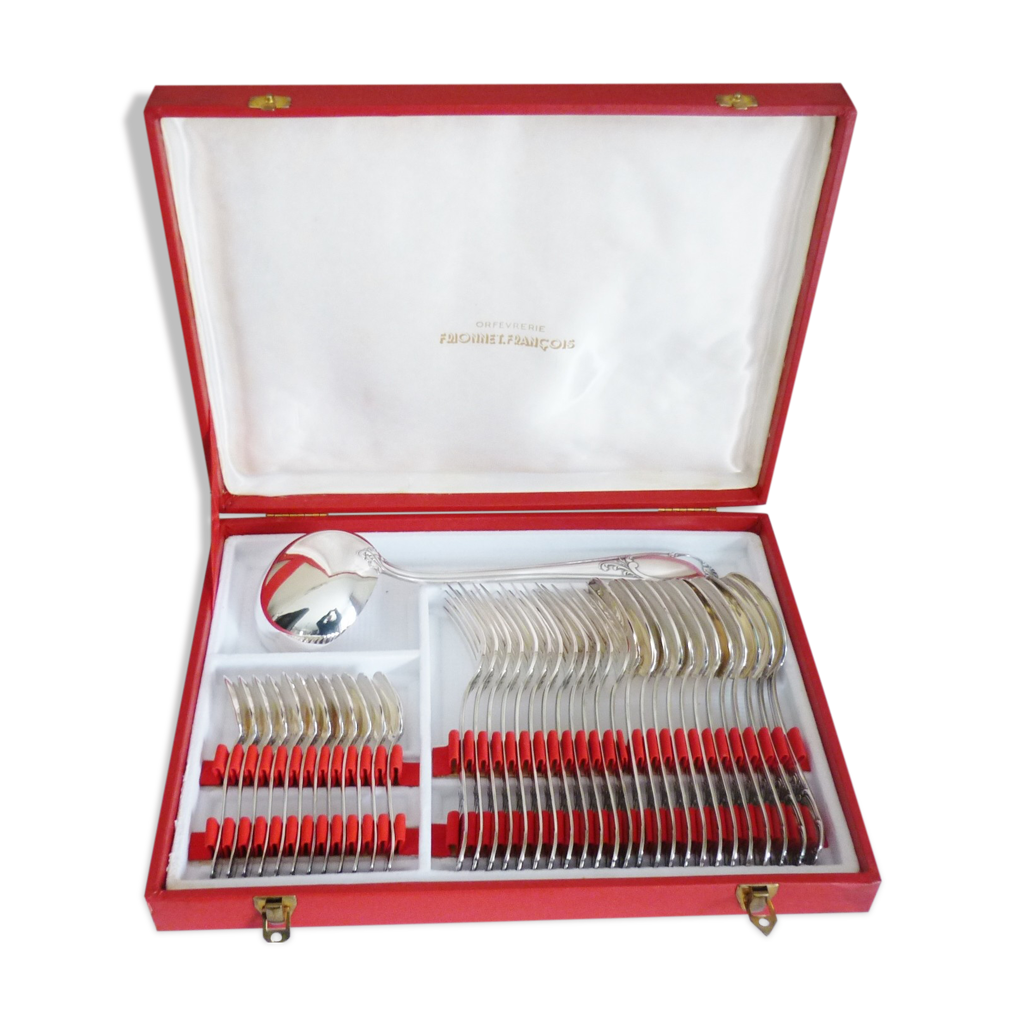 MÉNAGÈRE 74 COUVERTS de chez orfévrerie FRIONNET FRANCOIS métal argenté EUR 71,90 - FR
