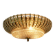 Glamorous 1960s mid century ceiling lamp ceiling fixture brass and glass
