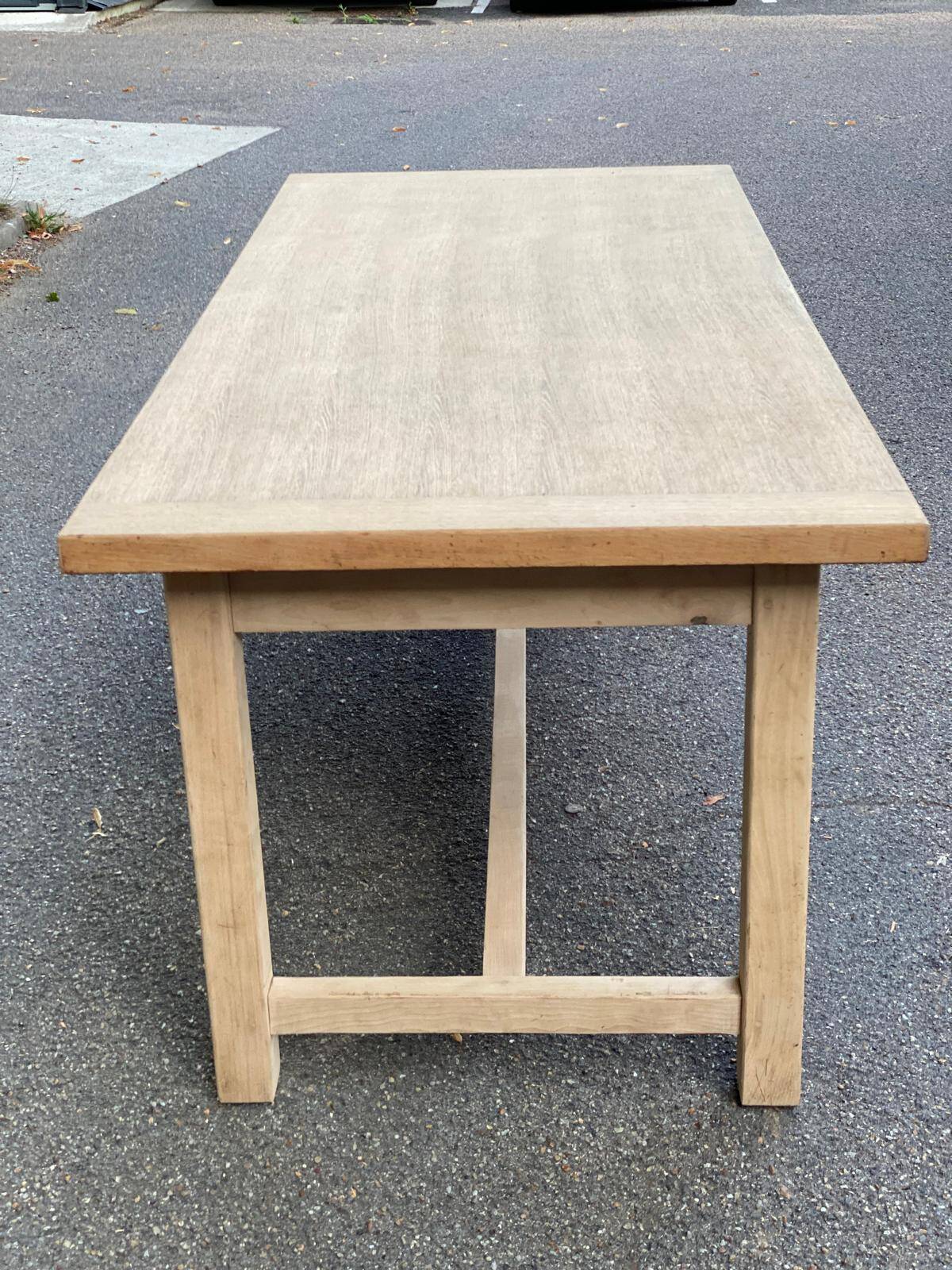 Renovated 19th century farmhouse dining table with drawer 200cm