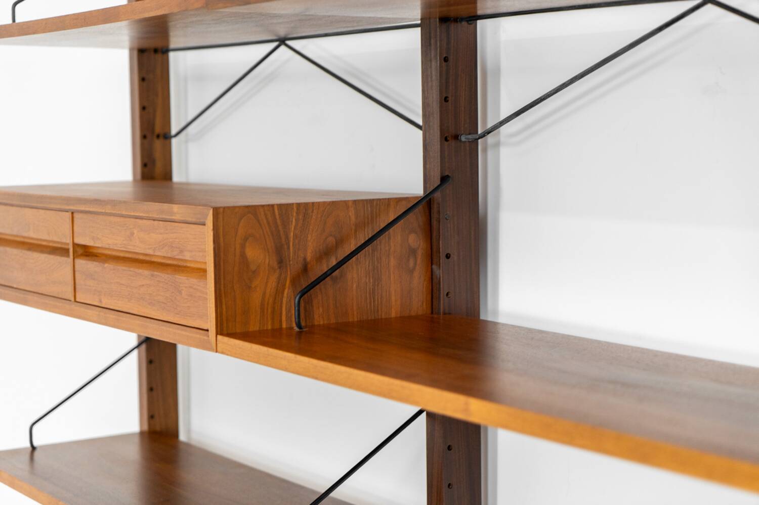 Free standing wall unit by Poul Cadovius for Cado (Denmark, 1960s).
