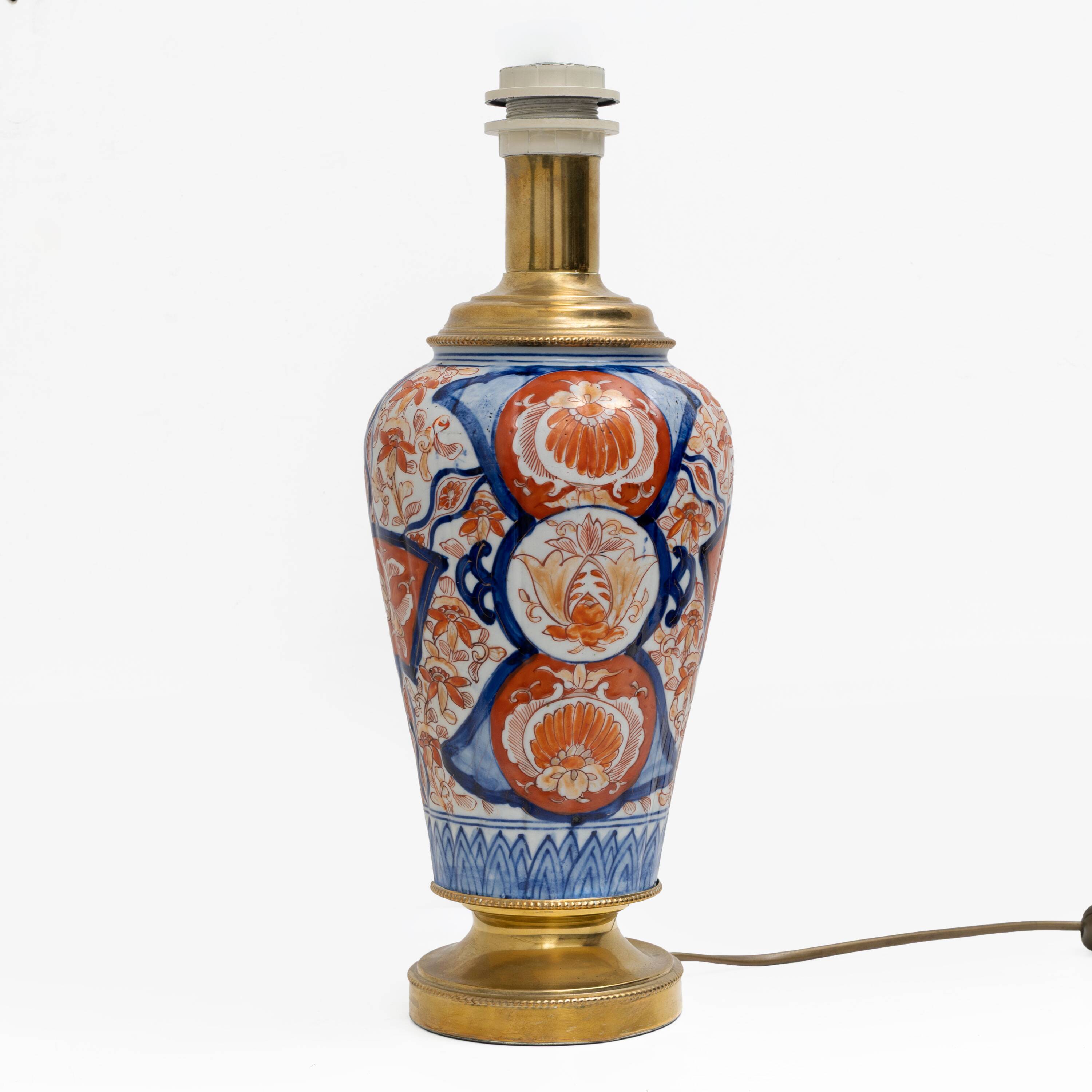 Pair of Imari Porcelain Vases with Gilt Bronze Mounts, Japan, Meiji Period