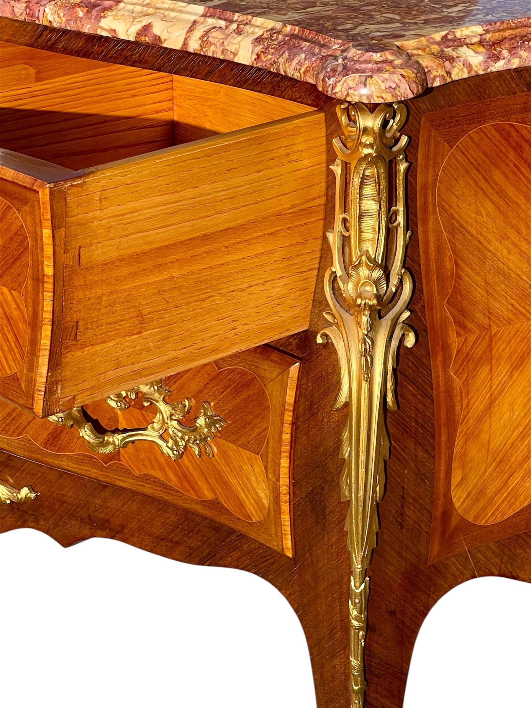 Louis XV Style Marquetry Commode