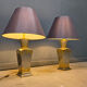 Lampes de table en étain vintage, années 1970 - ensemble de 2