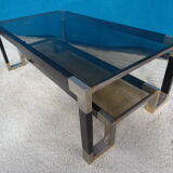 Coffee table metal smoked glasses