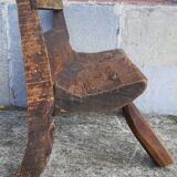 Brutalist folk art bench