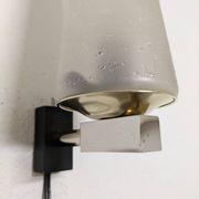 Arlus glass and brass wall lamp, France circa 1960