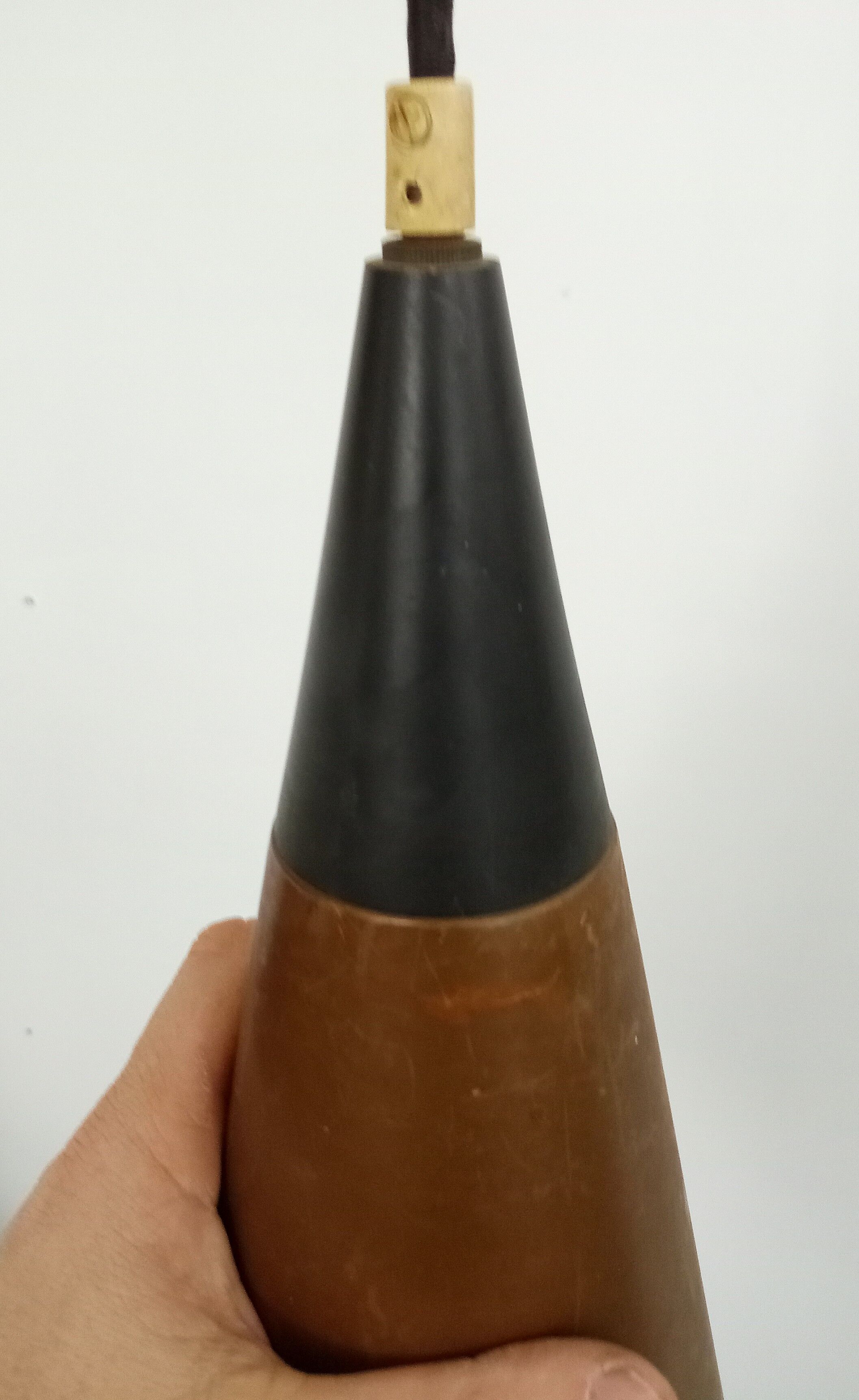 Decorative danish midcentury ceiling lamp in copper