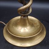 Belle et Grande Twisted table lamp in solid brass circa 1920 Height 40 cm