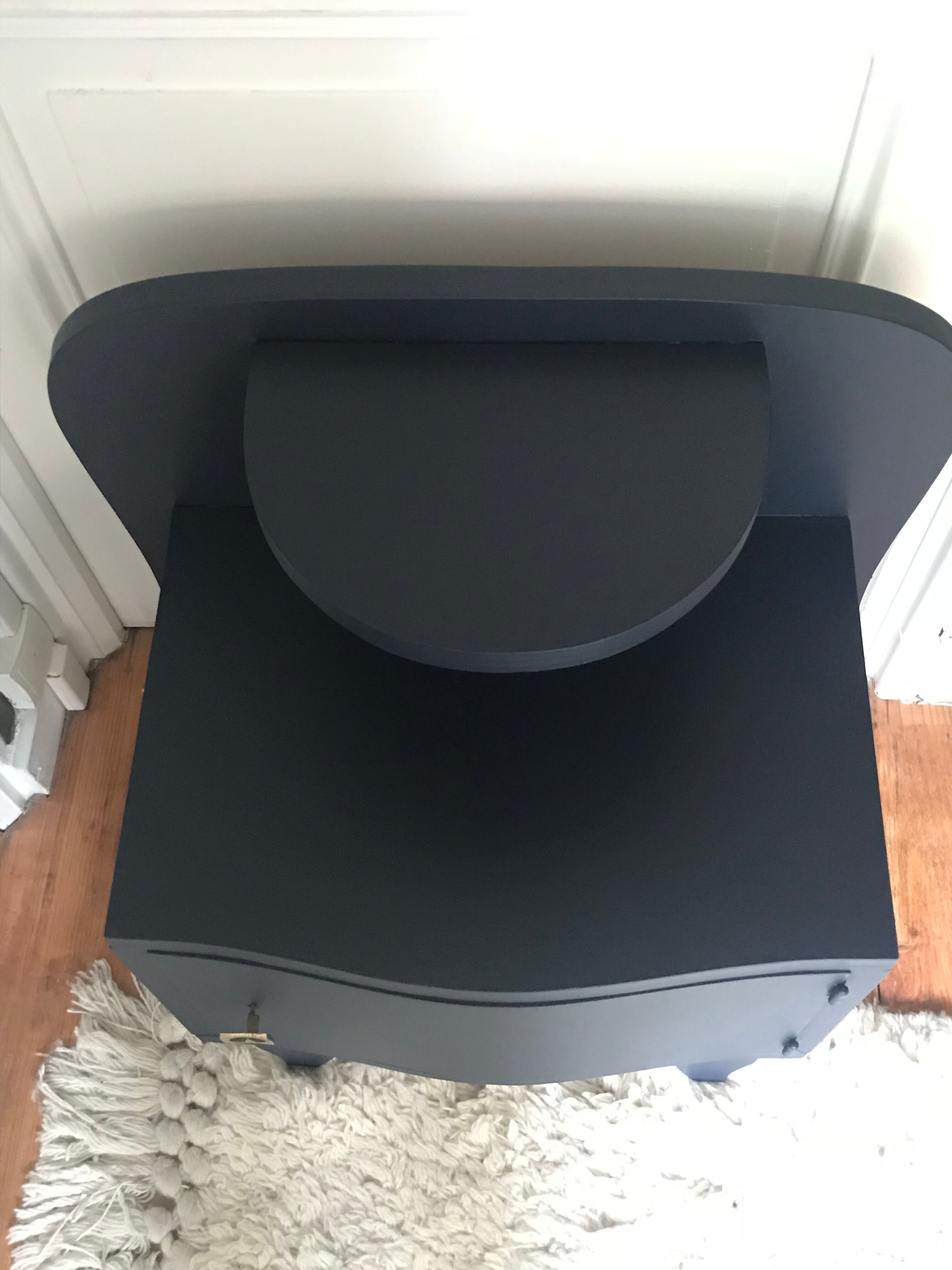 Midnight blue bedside table
