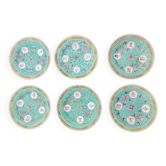 6 assiettes chinoises Wan Shou Wu Jiang