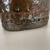 Large 25cm Abstract Ceramic Table Lamp with Pattern attributed to Bitossi, Italy, 1970s