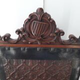 Spain truncated chair solid wood scuplté and leather