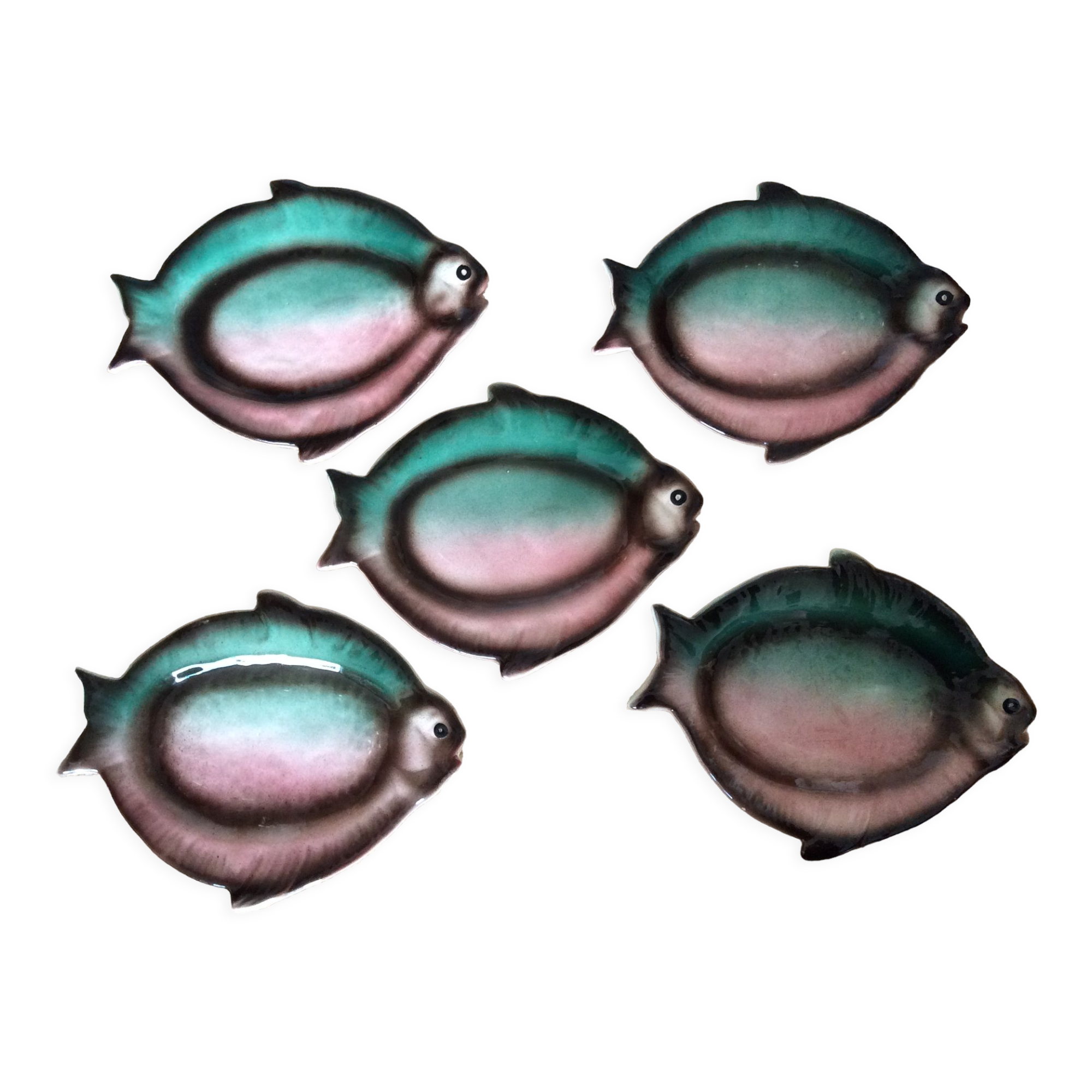 Ensemble Vintage de Assiettes Poisson Fish Johnson Bros (D'occasion) à