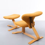 Stokke Lounge chair and ottoman Peter Opsvik Norway 1970s