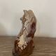Vintage brown handmade ceramic Collie dog figurine decoration.