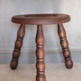 Vintage stool, tripod stool, occasional stool, wooden plant stand,