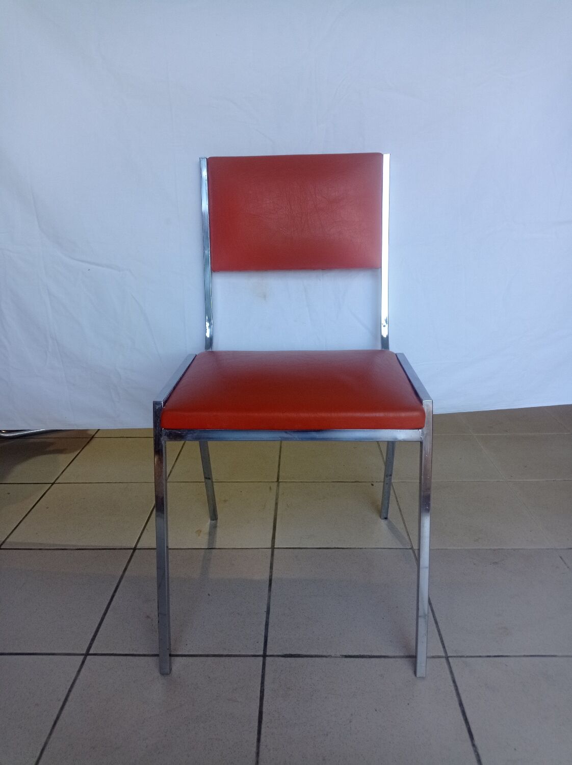 Chaise vintage orange
