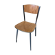 Chair feet compass metal chrome in formica brown 70