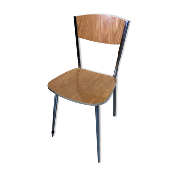 Chair feet compass metal chrome in formica brown 70